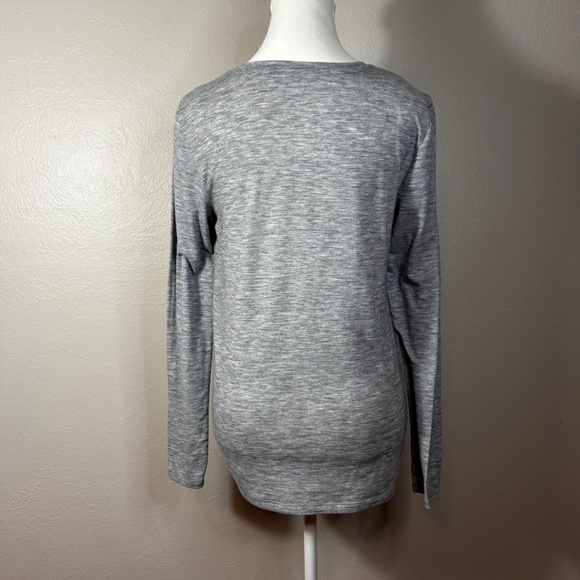 LOFT Knotted Front Long Sleeve Shirt - Picture 2 of 6